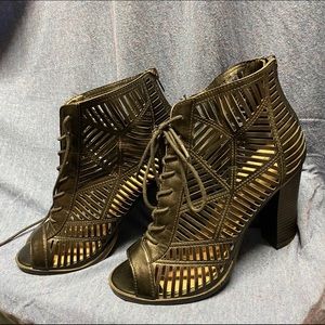 5” Black Lace-up Heels